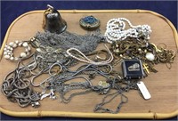 Lot of Metal Necklaces & Bracelets + Misc Items
