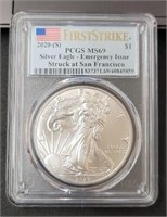 2020-S First Strike Silver Eagle: PCGS MS69