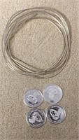 9 Grams of Silver/ .999 Coins w/ Silver Wire