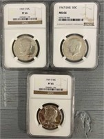 (3) NGC 40% Silver 50¢