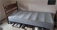 TWIN SIZE HEADBOARD & BOXSPRING