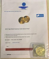 2015 High Relief American Gold Liberty Proof Coin