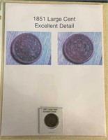 1851 Large Full Liberty Cent