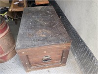Antique Wood Tool Box w/ Tools