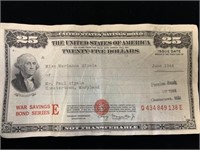 US Savings Bond $25