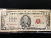 1966 $100 Red Seal Note