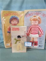 (2) Adorables Crochet Doll Kit &