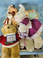 Assortment of Baby Dolls and Stuff Animals