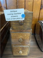 ANTIQUE SEWING MACHINE DRAWERS
