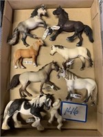 (7) Assorted Schleich Horses
