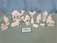 (17) Assorted Porcelain Nativity Scene Figures