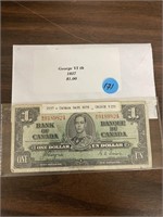 GEORGE VI 1937 $1 BILL