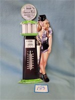 Embossed Metal Snap On Tools Girl Thermometer