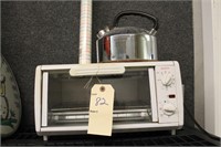 Stainless tea kettle, toaster oven