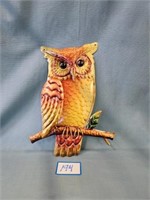 Embossed Metal Owl Sign
