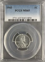 1943 Steel Penny MS65