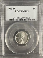 1943-D Steel Penny MS65