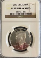 2003-S Graded Silver Kennedy Half Dollar