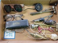 Assortment of Vintage Safety Glasses, Plumb Bobs