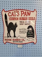 CATS PAW Foster Rubber Co. Embossed Sign