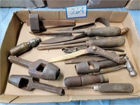 Assorted Punches, Pliers, Pry Bars, Etc.
