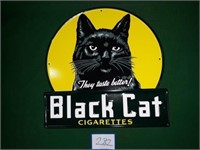 Black Cat Cigarette Embossed Sign