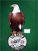 NEW YORK MOTORCYCLE Embossed Sign