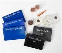 Coin Grab Bag Of Assorted Proof Sets & Copper
