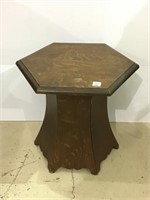 Sm. 6 Sided Wood What Not Table