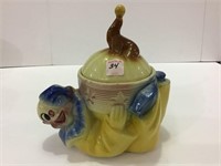 Shawnee Clown Design Cookie Jar