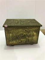Brass Decorated Lift Top Box