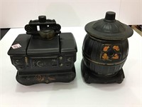 Lot of 2 McCoy Cook Stove Design Cookie