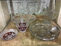 Group Including Lg. Glass Serving Dishes, Pitcher,