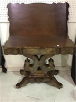 Empire Style Antique Swivel Pedestal Game Table