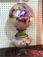 Electrifed Table Lamp w/ Floral Painted