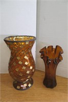 2 Vase 9" high & 11" h Vase