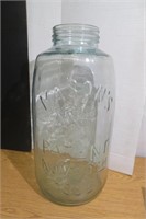 Large Masons Glass Jar 18" high  5 GAL?