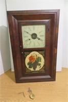 Vintage Seth Thomas Clock w Key Untested 15" x 25"