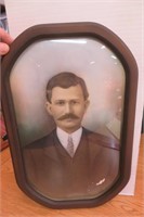 Vintage Oblong Glass Bubble Frame 11" x 17"