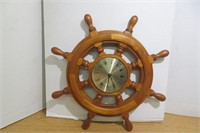 22" Made In Germany Clock Ships Wheel  Decor