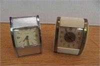 2 Vintage Westclox 3.5" high