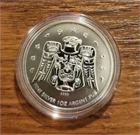 One Ounce Silver Round: 2009 Canada