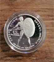 One Troy Ounce Silver Round Desert Storm