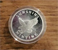 One Ounce Silver Round Sunshine Mint