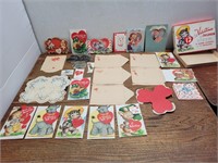 Vintage Valintines Cards + Box
