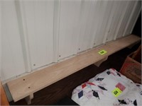 UNFINISHED WOOD WALL SHELF- APP 6 FT LONG