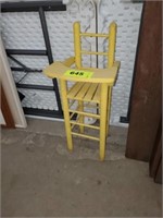 YELLOW WOOD DOLL HIGH CHAIR