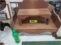 2 WOOD DOLL BENCHES