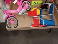 BARBIE ACCESSORIES- BICYCLE- GRILL- TREADMILL