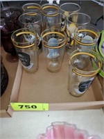 10 PITTSBURGH STEELER GLASS TUMBLERS